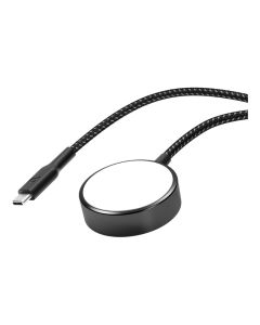 {PCAB005} Powerology Braided Type-C Watch Charger 5W 1.2M - Black