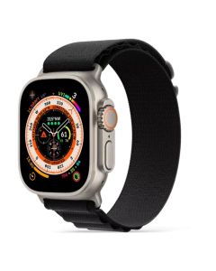 HYPHEN - CLARKE Watch Strap - Apple Ultra 2/Ultra 49mm - Nylon Loop Medium - Black