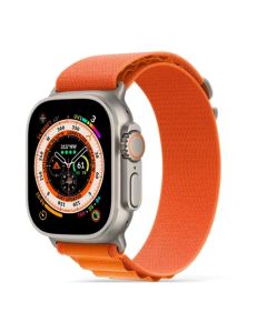 HYPHEN - CLARKE Watch Strap - Apple Ultra 2/Ultra 49mm - Nylon Loop Medium - Orange