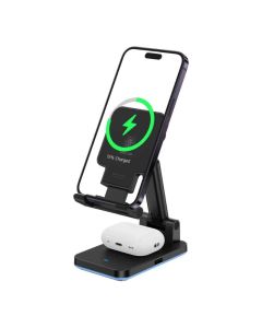 GN4IN1MGCBK Green Lion 4 in 1 Magnetic Charger 15W - Black