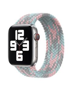 HYPHEN Watch Strap - Apple - Braided Watch Band Gray + Pink