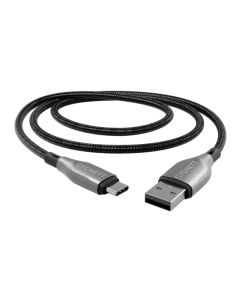 Cygnett - Armoured USB-C To USB-A (USB 2.0) Cable - Black 2m